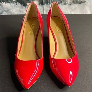 Franco Sarto Red Patent Leather Heels